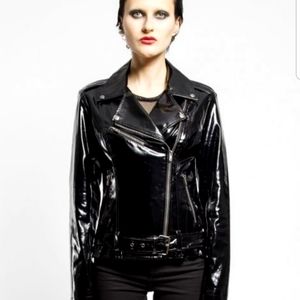 Tripp NYC Patent Leather Moto Jacket XL